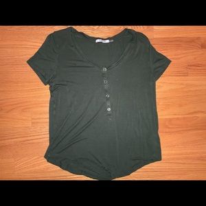 Forest Green Button Up Top